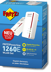 AVM FRITZ Powerline 1260E / 1220E WLAN Set