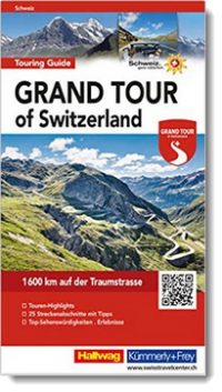 Grand Tour of Switzerland Touring Map 1:275.000 | Grand Tour of Switzerland, Schweiz Rundfahrt, Touring Map, Straßenkarte, Motorradtour, Cabrio, Tour