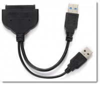 Patuoxun® Adapter-Kabel für 2,5″-Festplatten (USB 3.0 zu SATA-22-Pin, mit USB-Stromversorgung, kompatibel mit Win 7 / Vista / XP) | Patuoxun® Adapter-Kabel, 2,5″-Festplatten, USB 3.0 zu SATA-22-Pin